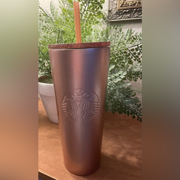 2018 Starbucks Rose Gold Holiday Steel 24 oz Tumbler - Picture 2 of 6